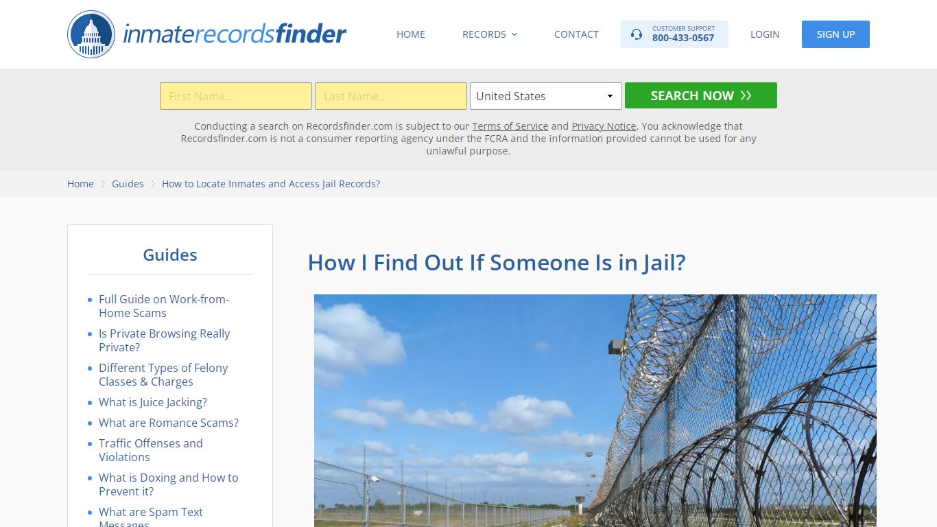 How to Find Out If Someone Is in Jail? - RecordsFinder